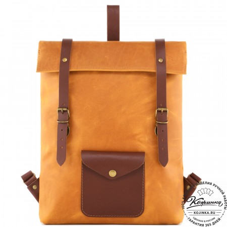 Кожаный рюкзак "Vogue" (рыжий крейзи)